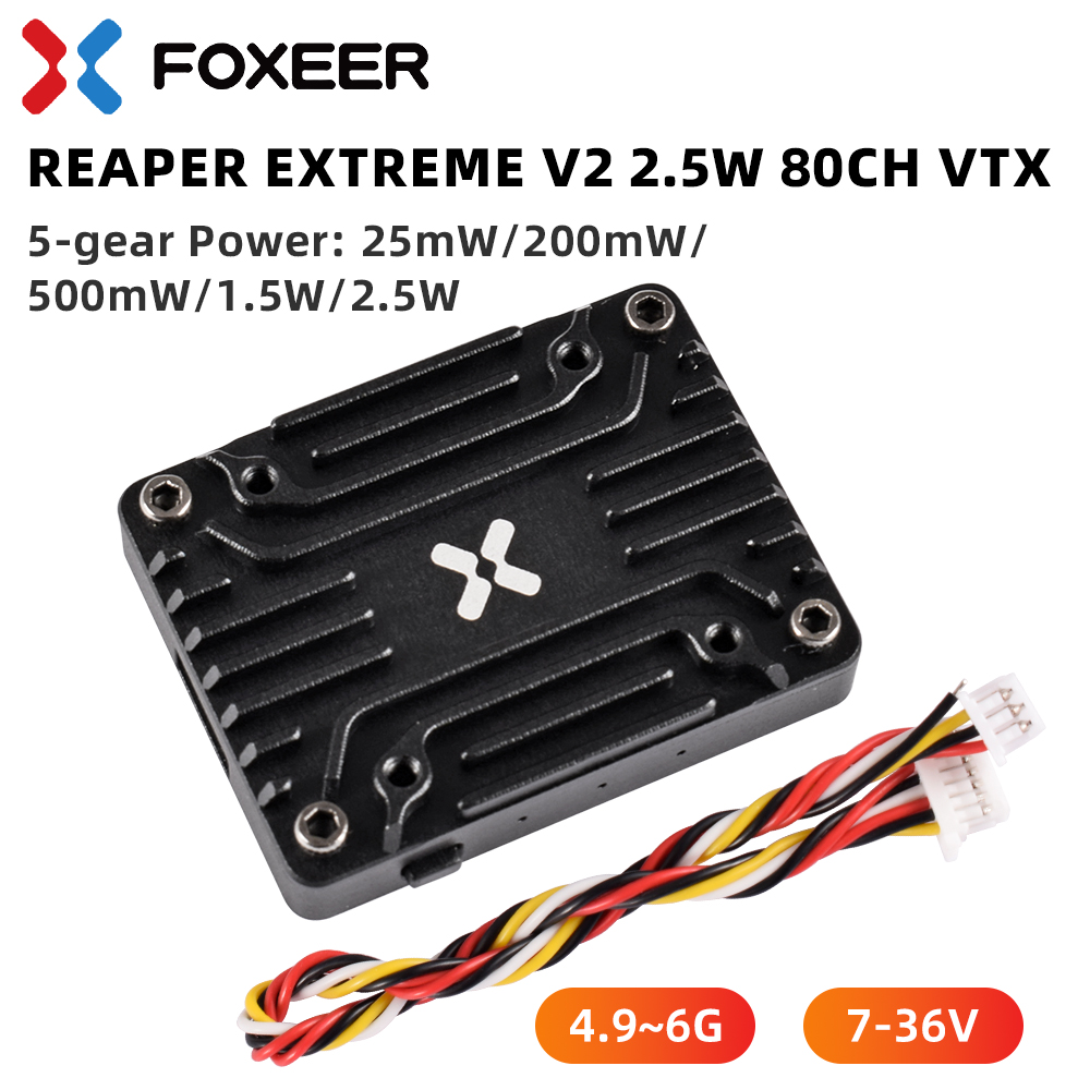 Foxeer 5.8G Reaper Extreme V2  - Foxeer Reaper Extreme 2.5W Vtx avaliação e preço